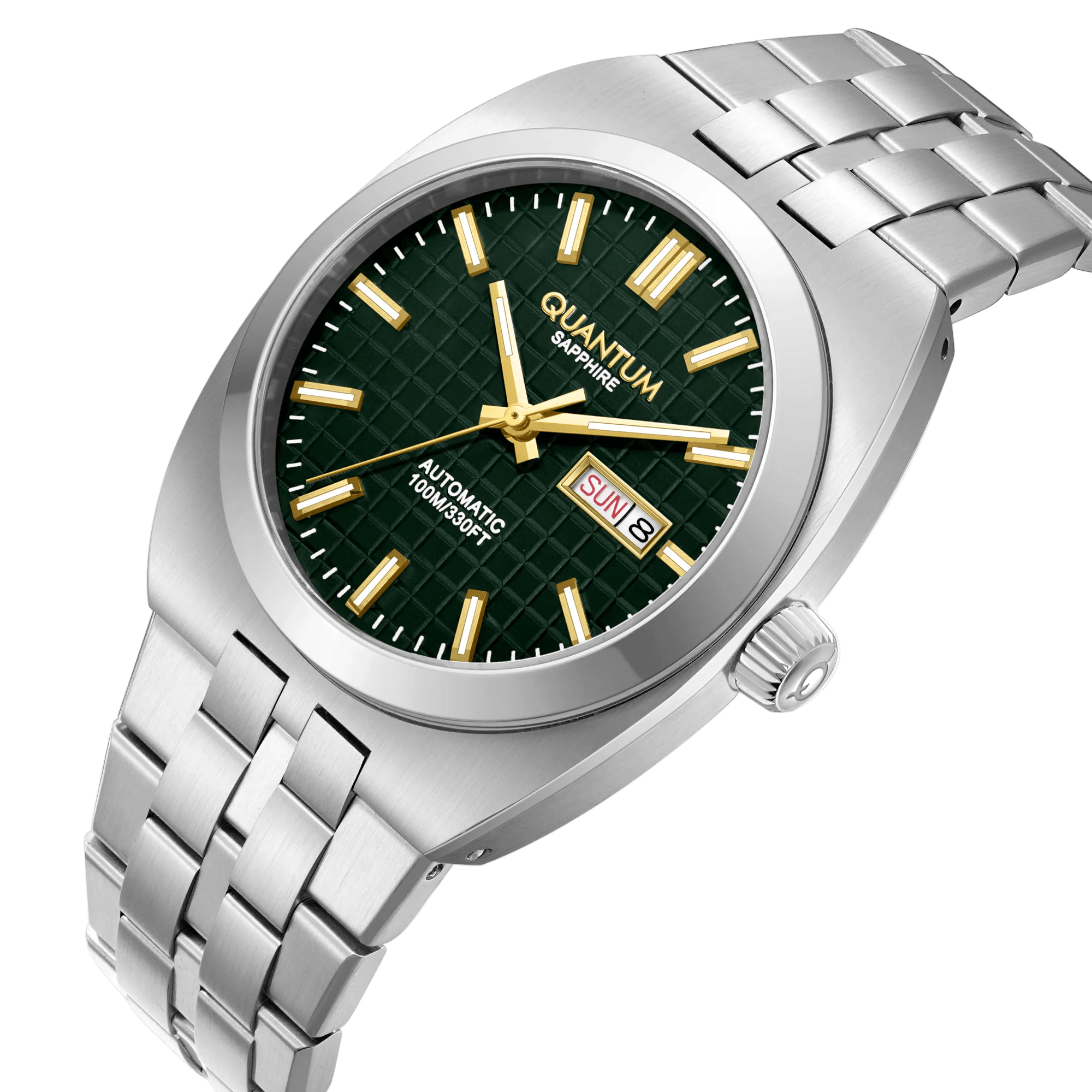 QMG1256 Navy Silver - Quantum Türkiye #Dial color_Green|Case color_Silver